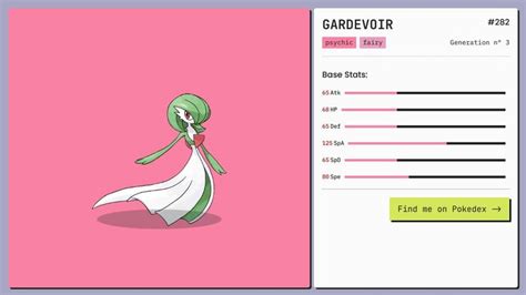 gardevoir base stats|what type is gardevoir.